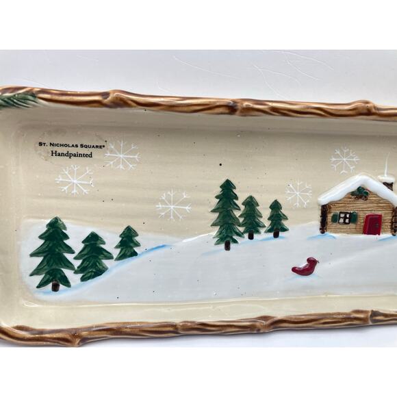 Heartland Four Piece Plater Three Dip Serving Bowls St Nicholas Square Christmas - Picture 7 of 14